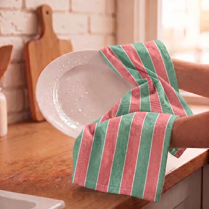 Urban Villa Kitchen Towel Cotton Dish Towels 20”x30” (Set of 6) Christmas - Image 7