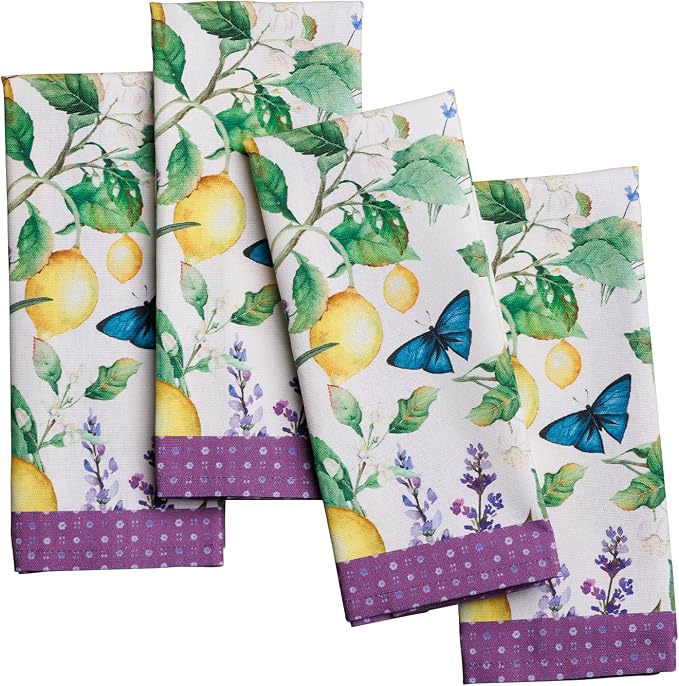 Maison d' Hermine Cloth Napkins Set of 4 Reusable 100% Cotton (18" x 18") | Everyday Square Napkins Cloth Washable Dinner Party Wedding Restaurant Hotel Kitchen Spring Summer - Sivergue by MaisondHermine