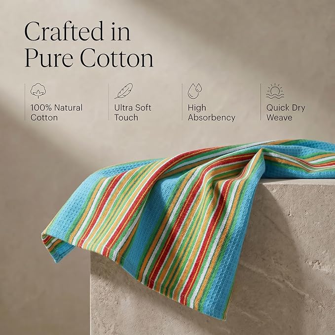 Urban Villa Kitchen Towels Cotton Dish Towels 20”x30” (Set of 6) Azure - Image 4