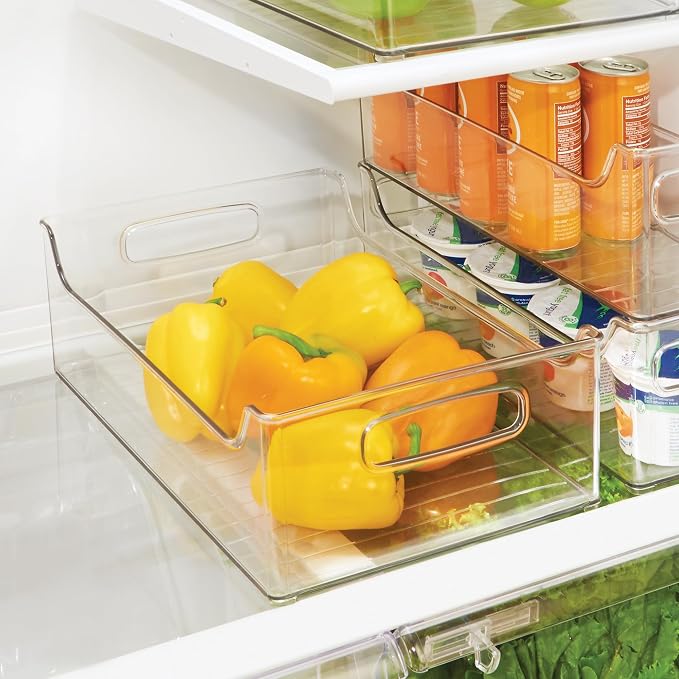 iDesign Stackable Clear Plastic Storage Bin, 4-Pack | Kitchen Organizers, For Fridge, For Cabinet, For Pantry - Image 3