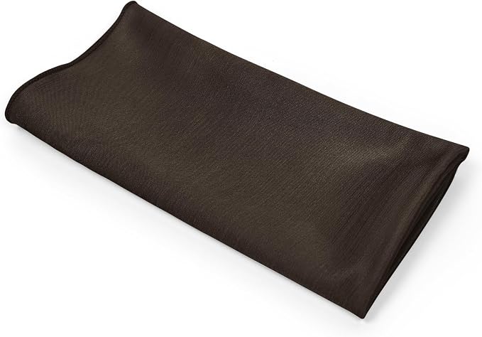 17x17-Inch Shantung Cloth Napkins, Espresso, Set of 12 | Bulk Case of 1 Dozen, Satin, Square, 100% Polyester Fabric, Reversible, Faux Dupioni Silk Reverse Side, Machine Washable - Image 9