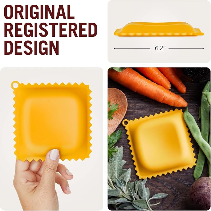 Monkey Business Pasta Shaped Silicone Kitchen Tools in a Gift Box / 2 of Our Big Pasta Shaped Kitchen Gadgets/Farfalloni Shaped Pot Grips, and Ravioli-Shaped Spoon Rest/Pasta Grande No. 2 - Image 6
