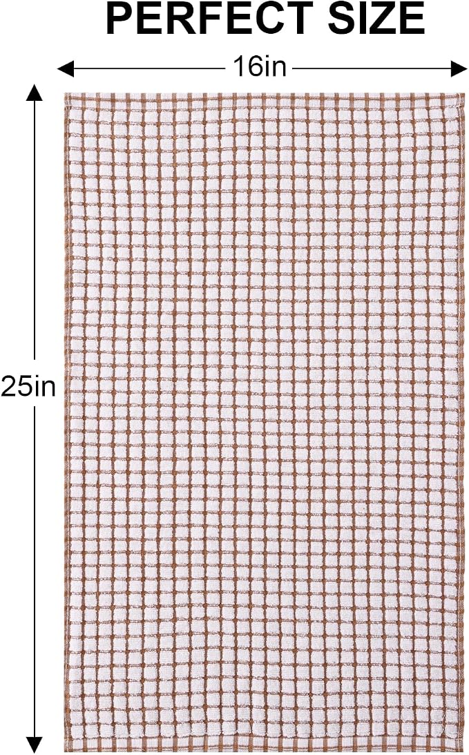 Kitinjoy Cotton 8 Pack Terry Kitchen Towels, Mix Colour | 16 x 25 Inches Super Soft and Absorbent Dish Towels, Quick Drying hand towels for kitchen Drying - Image 6