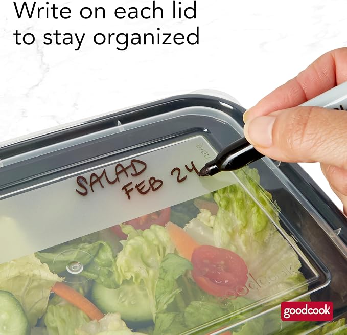 GoodCook Meal Prep Containers, Single Compartment 10-Pack | BPA-Free Reusable Food Storage, Microwave & Freezer Safe, Stackable Meal Prep Containers for Lunches and Snacks - Image 7