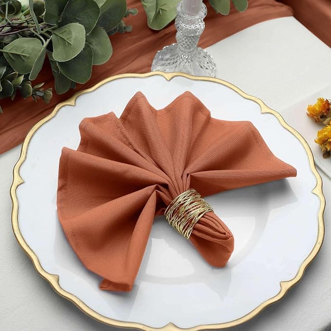 Efavormart Premium Cloth Napkins Set of 10, 20x20 Inch Violet Seamless Dinner Napkins, Washable Linen Table Napkin Cloth with Hemmed Edges for Weddings, Party and Banquet - Image 6