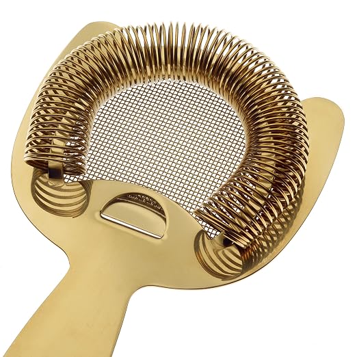 Barfly Fine Mesh Spring Strainer, Gold Plated - Image 7