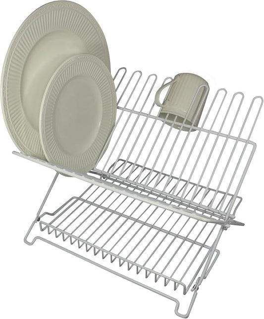 Better Houseware 1483 Junior Folding Dish Rack, White by BetterHouseware
