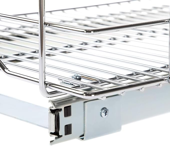 Home Zone Living Pull Out Kitchen Cabinet Organizer | 21" x 14" x 5.55" with Effortless Slide-Out Access and Heavy-Duty Stability - Image 5