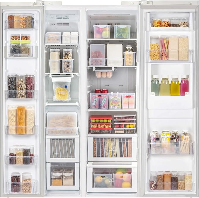 Silicook Flat Plastic Box for Kitchen for Kitchen&Refrigerator Organization, Transparent Food Storage Container for Kitchen, Fridge, Freezer (5 x 600ml) - Image 5