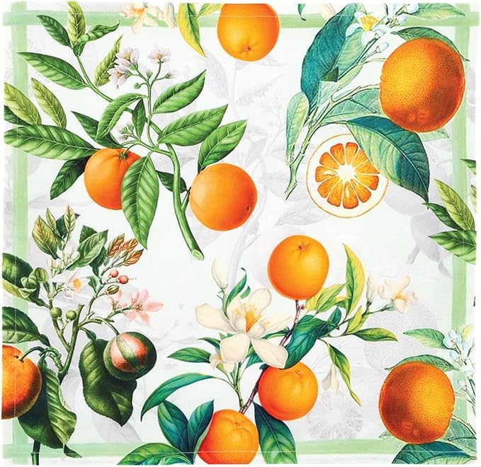 47th & Main Set of 4 100% Cotton Cloth Table Napkins for Dining, 18" Square, Oranges by 47thMain