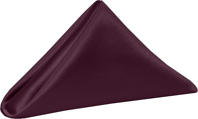17x17-Inch Square Satin Cloth Napkins, Magenta, Set of 60 by UltimateTextile