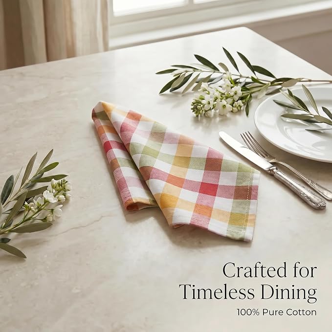 Urban Villa Cloth Napkins Cotton 20x20 (Set of 12) Harvest - Image 8