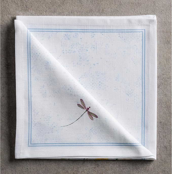 Maison d' Hermine Cloth Napkins Set of 4 Reusable 100% Cotton (20" x 20") | Everyday Square Napkins Cloth Washable Dinner Party Wedding Restaurant Hotel Kitchen Spring Summer - Fleurs De Mai - Image 9