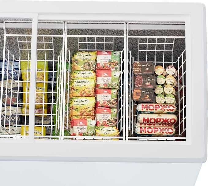 SANNO Chest Freezer Baskets, Deep Freezer Organizer Bins Sturdy Metal Wire Freezer Organizer for Home Kitchen, 17.5in - Image 6