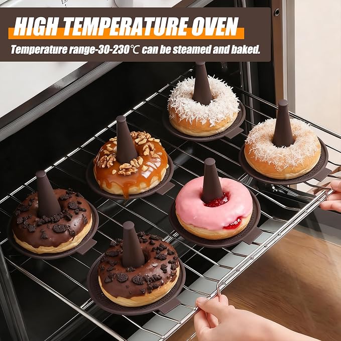 Donut Pan For Baking, Brown Bagel Molds, Pastry Molds For Baking Bagel, Doughnut, Cakes - Send Goods From Local Warehouse (18 PC) - Image 4