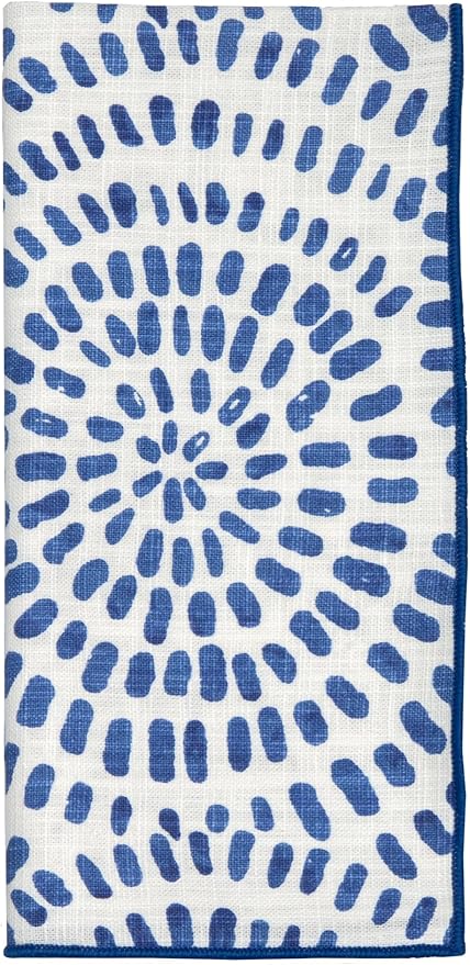 Cloth Napkins, Blue and White Fabric, 100% Cotton, Linen Napkin for Table Setting, Tablescapes, Use with Tablecloth or Placemats, 18" Dinner, Set of 4 - Image 4