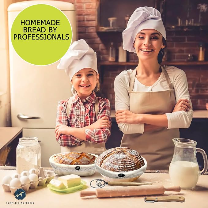 Premium Banneton Bread Proofing Basket - A Complete Sourdough Bread Baking Kit - Bread Baking Supplies - Sourdough Starter Jar Kit - Image 8
