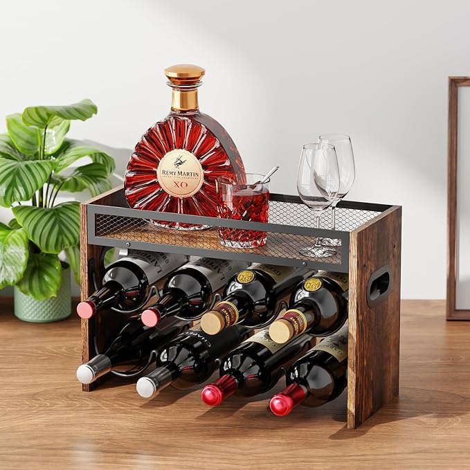 KLM 2-Tier Wine Rack, can Hold 8 Bottles.Suitable for Home Kitchens, Restaurants, Food Pantries, cabinets, and Bars. - Image 8