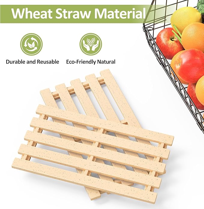 Hanging Fruit Basket for Kitchen, 3 Pack Vegetable Produce Basket | Wall Mounted & Countertop Wire Storage Basket for Potato Onion Fruits Vegetables, Pantry Organizers Storage - Image 6