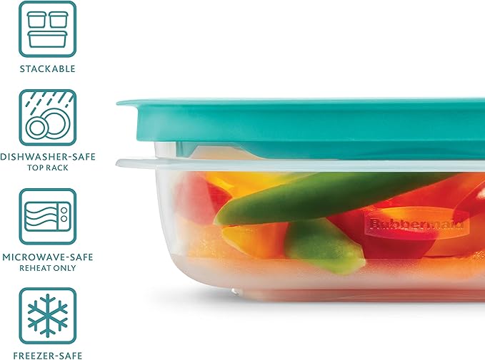 Rubbermaid EasyFindLids with Press & Lock Leak Proof Lids Food Storage Set, Meal Prep Containers, 12 Piece - Image 5