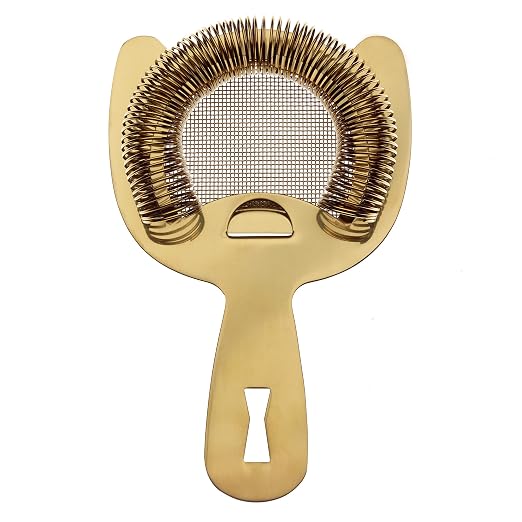 Barfly Fine Mesh Spring Strainer, Gold Plated - Image 2