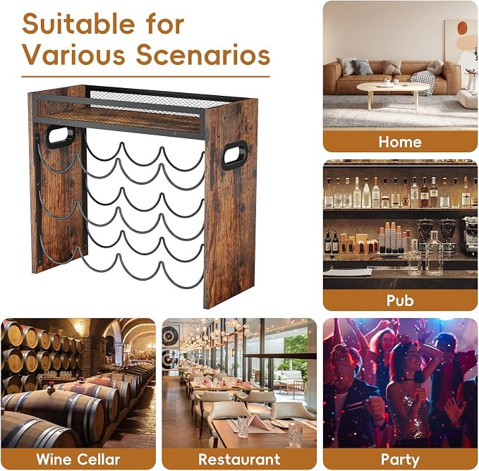 KLM 3-Tier Wine Bottle Display Rack, Holds 12 Bottles. | For Home Kitchen, Bar, Restaurant, Party & Cabinet Wine Storage. - Image 2