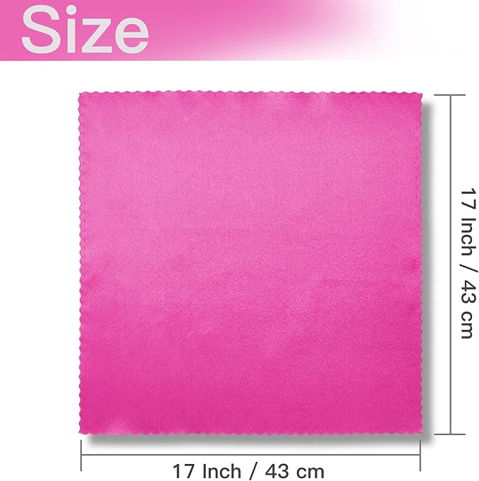 VACVELT 100 Pack Hot Pink Scalloped Satin Napkins 17x17 Inch Wedding | Scalloped Floral Edges With Silky Smooth Finish, Seamless Design, Machine Washable Wrinkle And Fade Resistant - Image 5