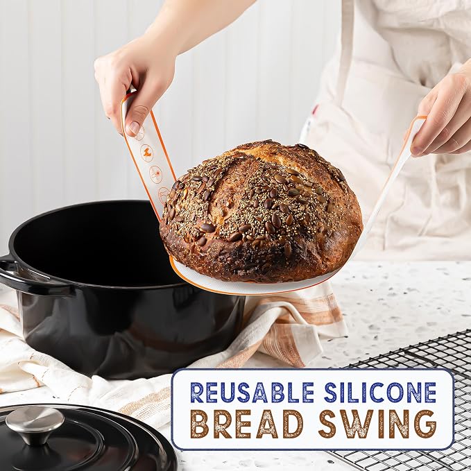 Sourdough starter kit, Inclusive sourdough bread baking supplies. Sourdough Starter Jar, banneton bread proofing basket, dough whisk,Includes all bread making tools. - Image 6