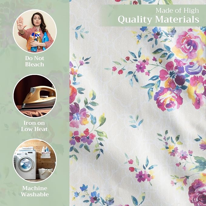 Maison d' Hermine Cloth Napkins Set of 4 Reusable 100% Cotton (20" x 20") | Everyday Square Napkins Cloth Washable Dinner Party Wedding Restaurant Hotel Kitchen Spring Summer - Rose Garden - Image 3
