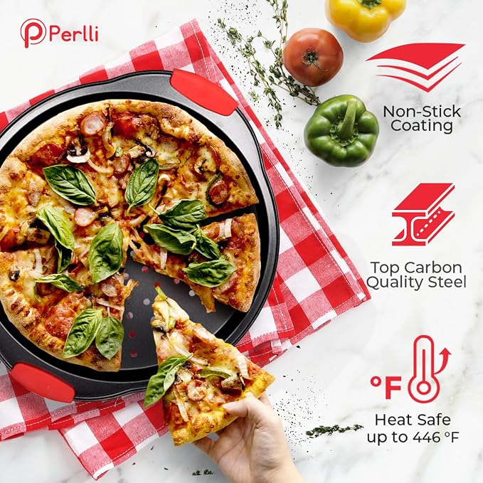 Non-Stick 8-Piece Baking Pan Set, BPA-Free Carbon Steel Bakeware Set with Silicone Handles, Stackable Kitchen Oven Set, Cookie Sheet, Baking Tray, Baking Sheet Set, Oven Safe (446°F) - Image 3