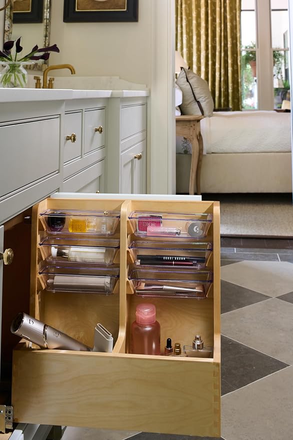 Rev-A-Shelf 24" Wood Vanity Sink Pull Out Organizer Cabinet Storage w/Soft-Close for Kitchen or Bathroom, Maple Wood, 441-12VSBSC-1 - Image 7