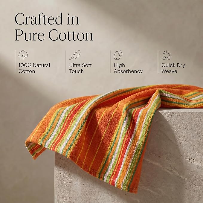 Urban Villa Kitchen Towels Cotton Dish Towels 20”x30” (Set of 6) Orange - Image 4