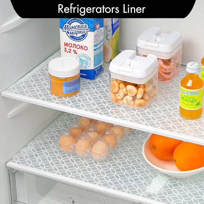 Cooyes Shelf and Drawer Liner for Kitchen Cabinets – Non-Adhesive, Waterproof, Non-Slip Cabinet Liners for Scratch Protection, Desk, Refrigerator, Shelves, Drawers with Modern Pattern - Image 8