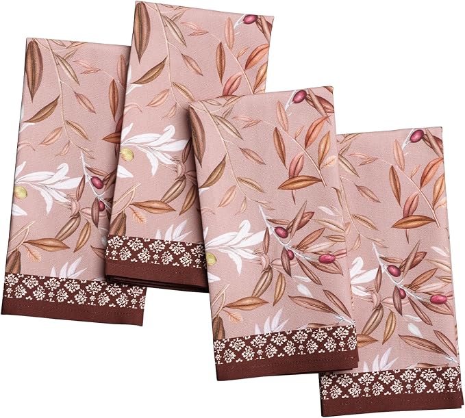 Maison d' Hermine Cloth Napkins Set of 4 Reusable 100% Cotton (18" x 18") | Everyday Square Napkins Cloth Washable Dinner Party Wedding Restaurant Hotel Kitchen Spring Summer - Nyons by MaisondHermine