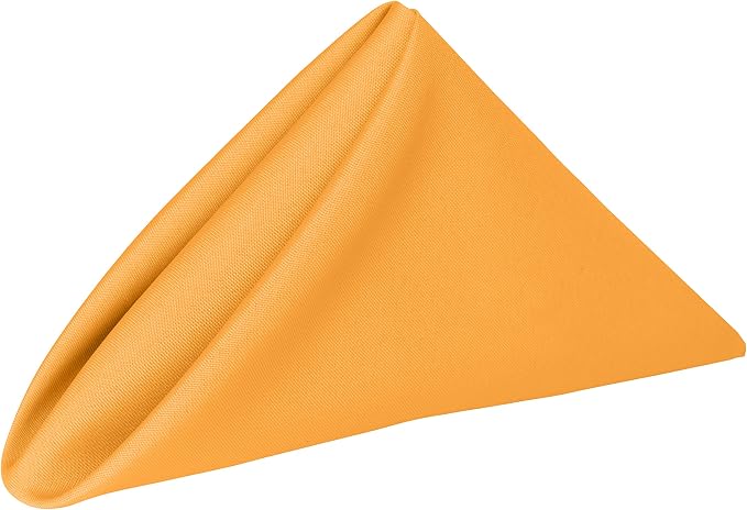 17x17-Inch Polyester Cloth Napkins, Neon Orange, Set of 36 by UltimateTextile