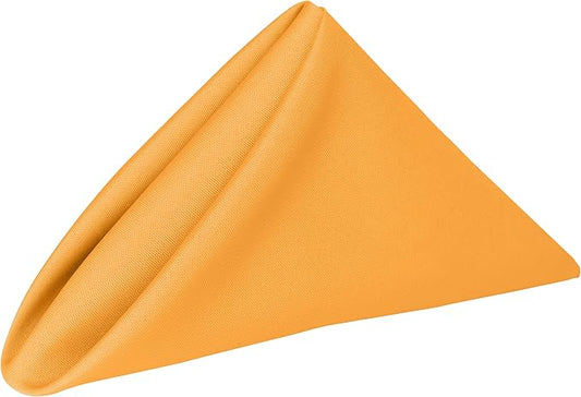 17x17-Inch Polyester Cloth Napkins, Neon Orange, Set of 36 by UltimateTextile