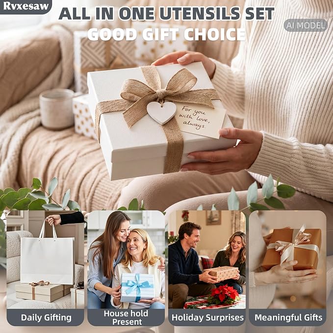 Kitchen Utensils Set,9 PCS Silicone Cooking Utensils Set Spatula Set,Tongs,Spoon,Whisk,Brush,Dishwasher Safe Kitchen Gadgets for Non-Stick Cookware,Home Essential，Kitchen Appliances Tool(Gray) - Image 9