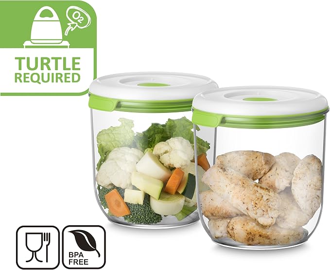 FOSA Vacuum Seal Containers, 2 Pack 45 oz, Vacuum Container for Food Storage, Food Containers for Vacuum Seal, Airtight Vacuum Food Containers, Durable Storage Solution (Vacuum Pump Not Included) - Image 3