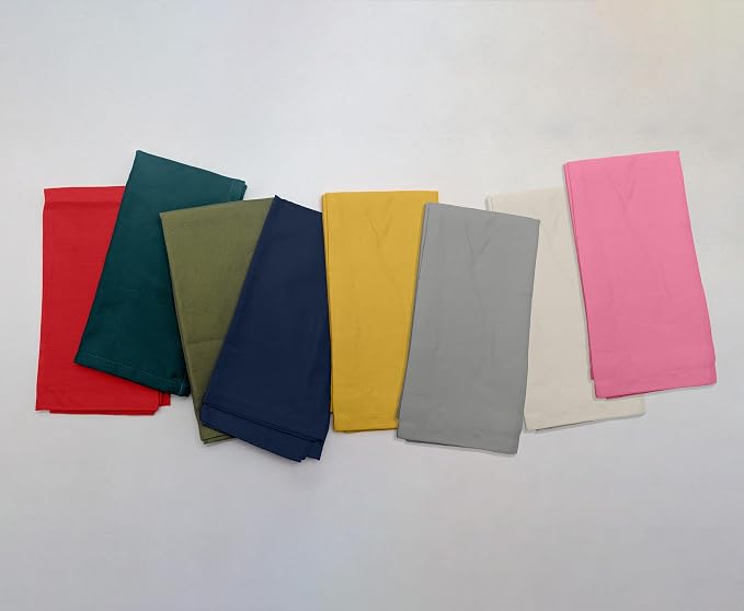Ruvanti Cloth Napkins Set of 12, 100% Cotton High GSM 18x18 Inches Soft, Washable, Highly Durable & Absorbent, Perfect for Parties, Christmas, Thanksgiving Dinners – Multi Colors - Image 5