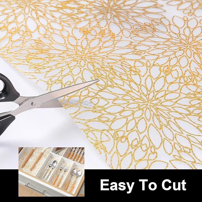 Cooyes Shelf Liners for Kitchen Cabinets Refrigerator Liners Waterproof & Oil-Proof Kitchen Cupboard Liner Drawer Mats EVA Material Non Adhesive Fridge Liner for Shelves（11.8" W x 236" L） - Image 7