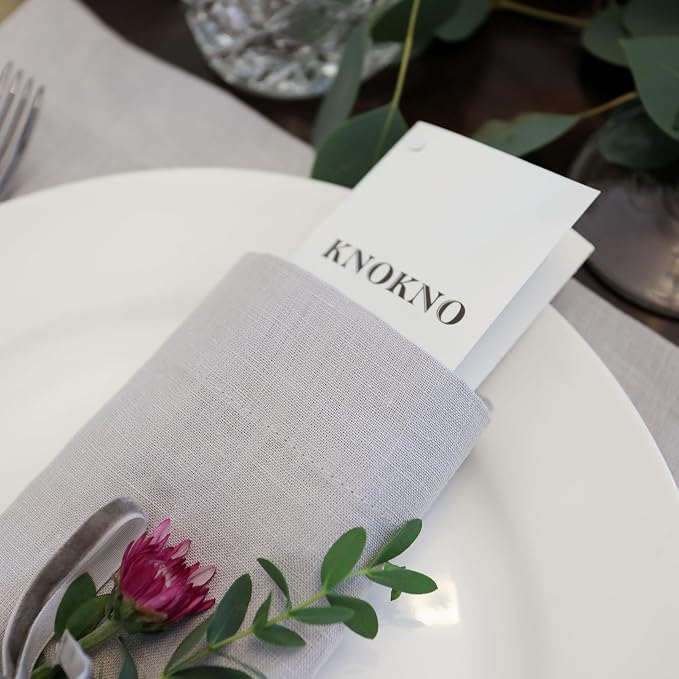 KNOKNO Handmade Organic Hemp Napkins – Set of 4, 18 x 18 Inches | Premium Artisan Table Linens, Sustainable 4-Month Growth Hemp, Durable & Soft for Christmas,Thanksgiving,New Year - Image 7