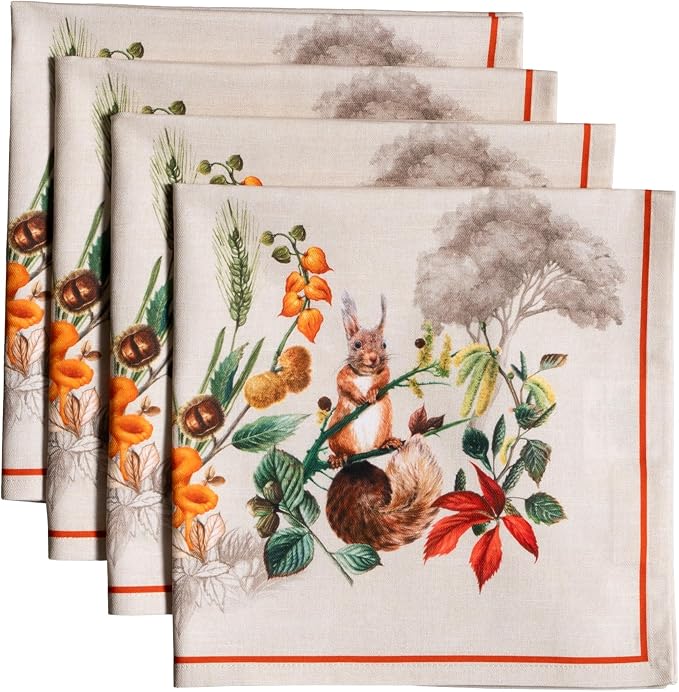 Maison d' Hermine Cloth Napkins Set of 4 Reusable 100% Cotton (20" x 20") | Everyday Square Napkins Cloth Washable Dinner Wedding Restaurant Hotel Kitchen Thanksgiving Christmas - Recolte by MaisondHermine