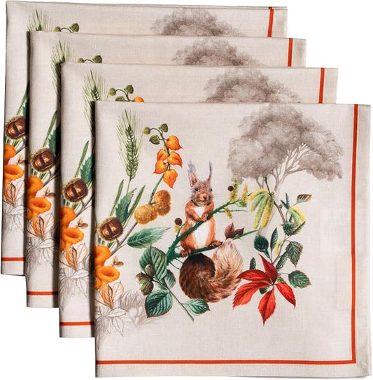 Maison d' Hermine Cloth Napkins Set of 4 Reusable 100% Cotton (20" x 20") | Everyday Square Napkins Cloth Washable Dinner Wedding Restaurant Hotel Kitchen Thanksgiving Christmas - Recolte by MaisondHermine