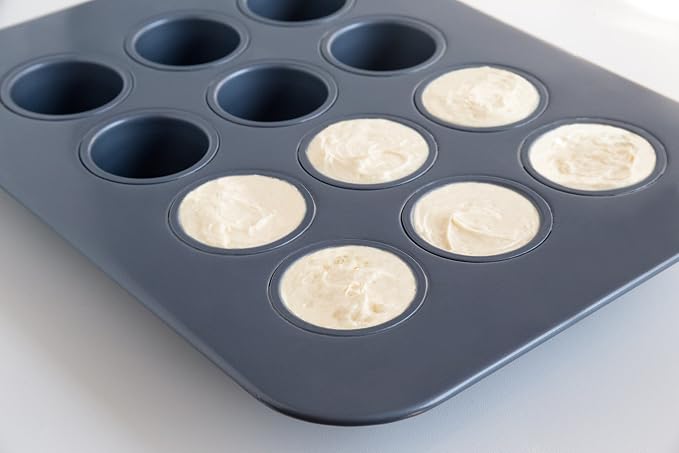 Fox Run Mini Cheesecake Pan with Removable Bottoms, Non-Stick, 10.5 x 14 x 1.5 inches | Removable Bottoms & Nonstick For Easy Release | Makes 12 Mini Cheesecakes | Carbon Steel Small Cheesecake Baking Pan - Image 5