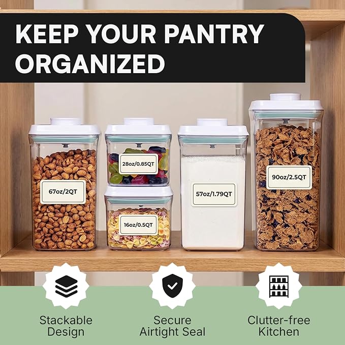 Bop Top Airtight Food Storage Containers | Pop-Top Lid | 3.5 Cups / 30 Oz | kitchen canister set, for flour, sugar, snacks, pasta, baking - Image 5