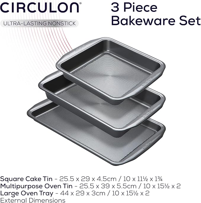 Circulon Momentum 3pc Roaster set - Medium roaster; Multipurpose Oven Tin; Large Oven Tray - Image 2