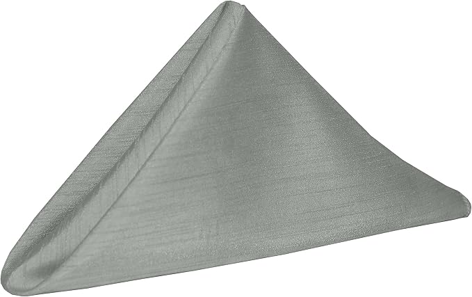 20x20-Inch Shantung Satin Cloth Napkins, Silver Set of 120 by UltimateTextile
