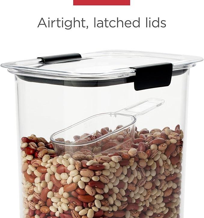 Rubbermaid Brilliance 14-Piece Food Storage Container Set with Scoops Airtight BPA-Free for Kitchen and Pantry Organization - Image 2