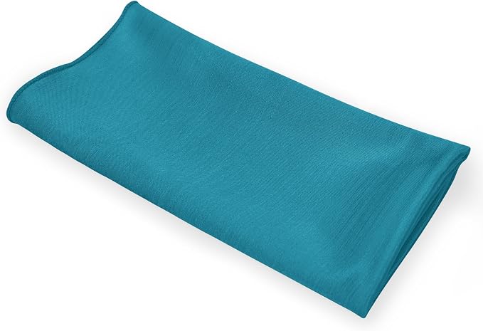 17x17-Inch Shantung Cloth Napkins, Turquoise, Set of 12 - Image 9