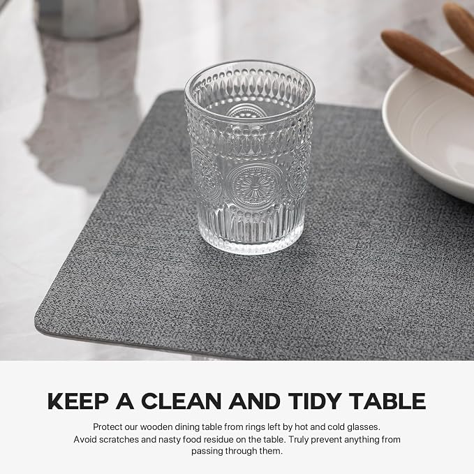 Baroyal Faux Leather Placemats Set of 8 Vinyl Washable Wipeable Table Mats for Kitchen Dining Table Heat Resistant Waterproof Modern Indoor/Outdoor Placemats Non-Slip Easy Clean Place Mats (Stargaze) - Image 5